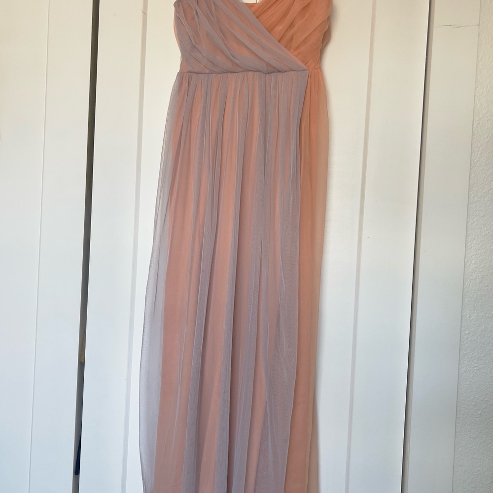 Naya One Shoulder Peach Dress